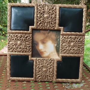 Vintage Made in Taiwan picture frame deep green 5.75"×5.75"